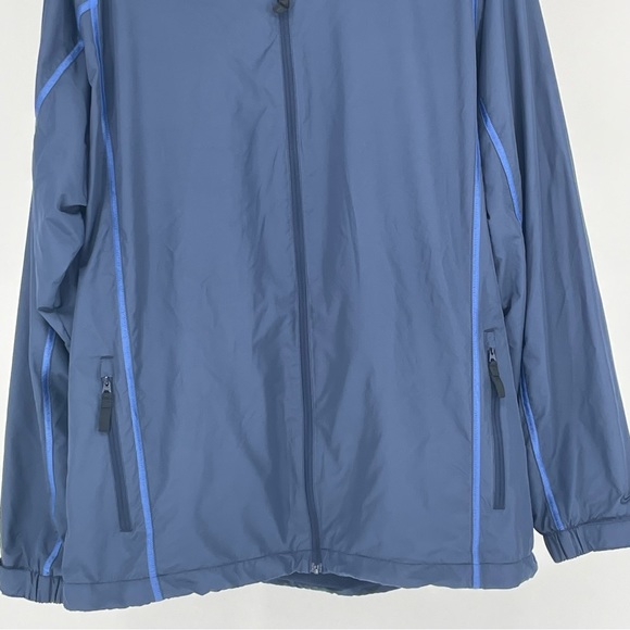 NIKE GOLF MEN’S FULL ZIP WIND JACKET WINDBREAKER LARGE BLUE ZIP DOWN - Picture 6 of 11